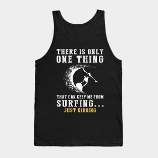 Surfing Waves and Laughter - Catch the Funny Swells! Tank Top